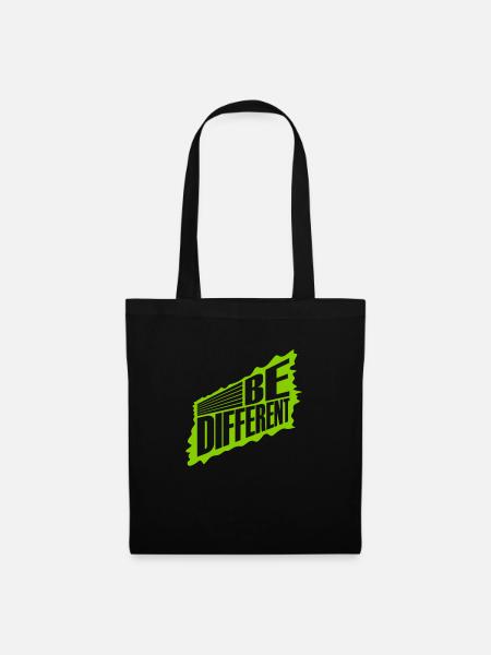 Be different Logo Design - Stoffbeutel - Schwarz