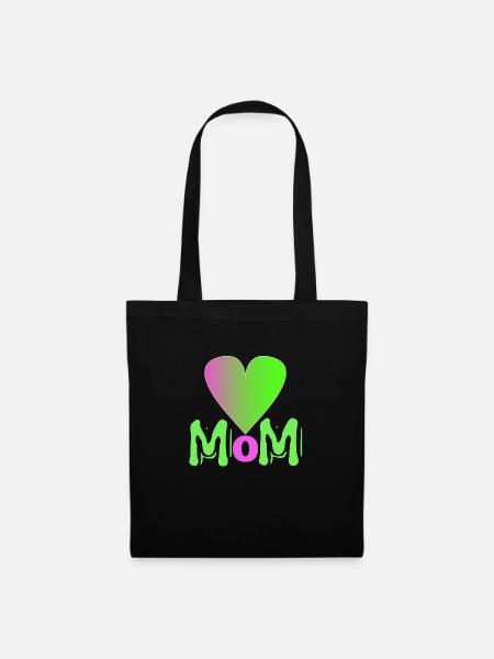 mom - Stoffbeutel - Schwarz