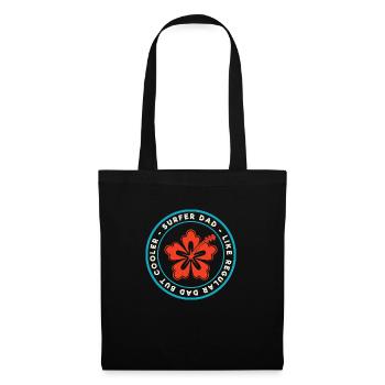 surfer dadlike regular dad but cooler design - Tote Bag - black - Front