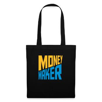 Text Money Maker Erfolgreich - Stoffbeutel - Schwarz - Vorne