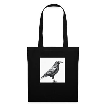 Drawn Raven - Tote Bag - black - Front