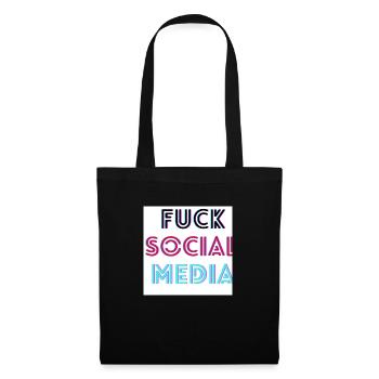 Fuck Social Media - Stoffbeutel - Schwarz - Vorne