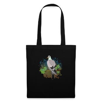 Oiseau - Sac en tissu - noir - Devant
