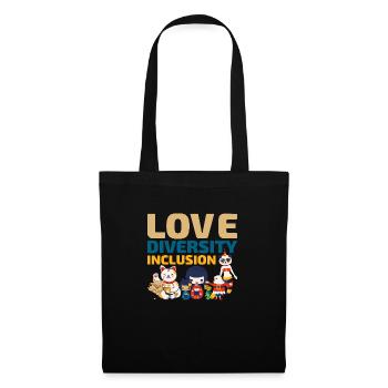Love Diversity Inclusion Kawaii - Tote Bag - black - Front