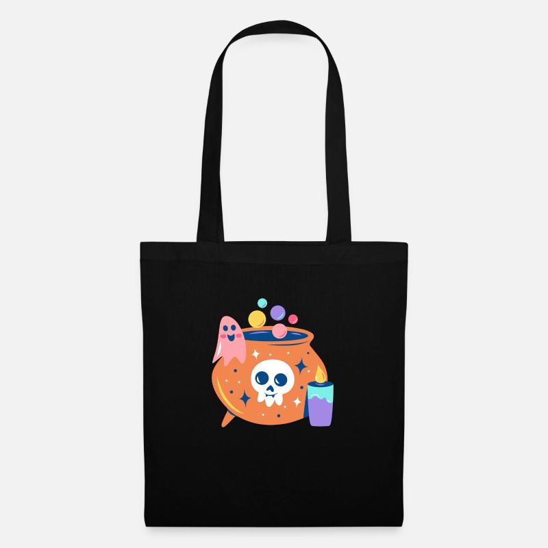 Cute Halloween Cauldron - Stoffbeutel - Schwarz