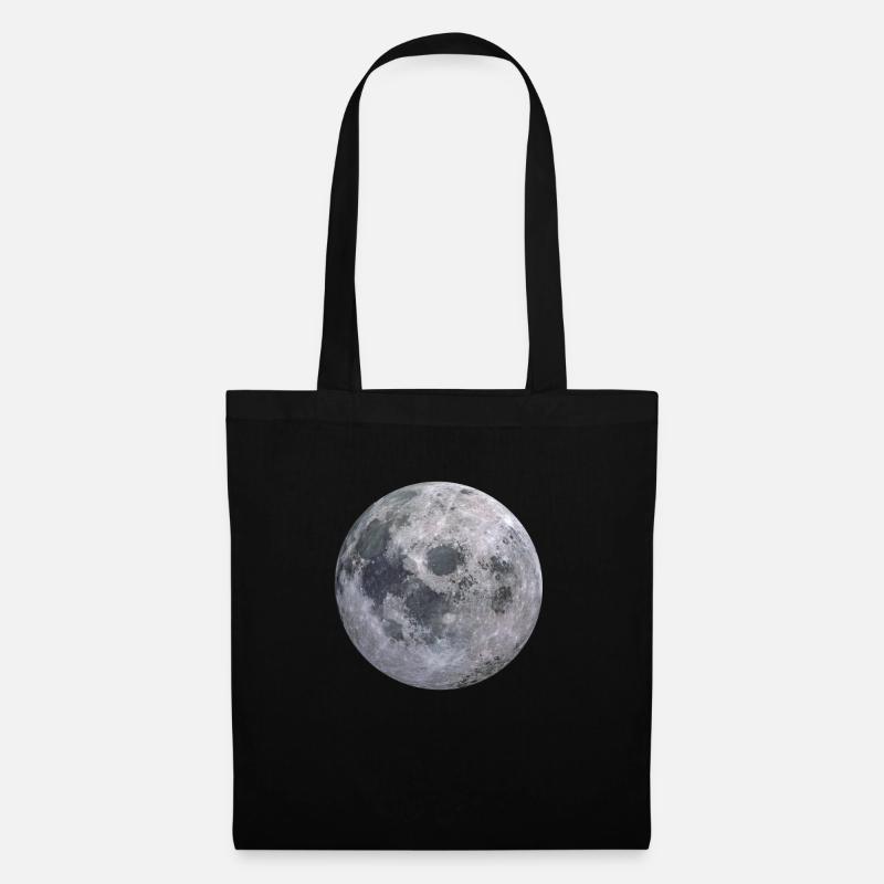Vollmond - Stoffbeutel - Schwarz