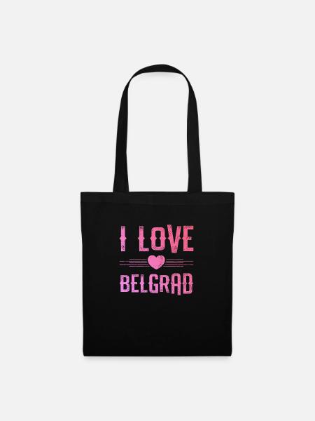I Love Belgrad - Stoffbeutel - Schwarz