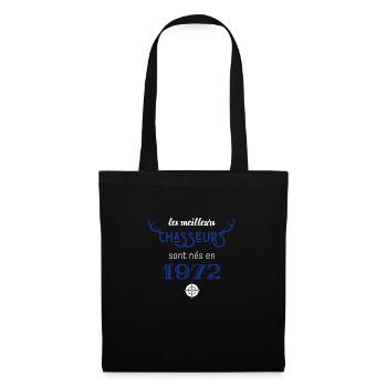 Anniversaire chasseur 1972 - Sac en tissu - noir - Devant