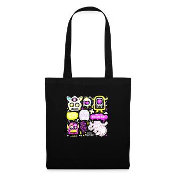 Cartoon face comic cartoon humor smile - Tote Bag - black - Front