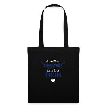 Anniversaire chasseur 1936 - Sac en tissu - noir - Devant