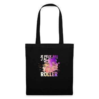 je peux pas j'ai roller idée cadeau roller drôles - Sac en tissu - noir - Devant