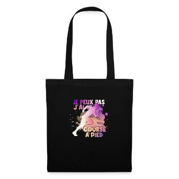 Je Peux Pas J ai course a pied water color - Sac en tissu - noir - Devant