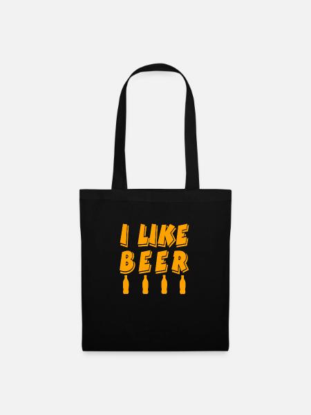 Bier - Stoffbeutel - Schwarz