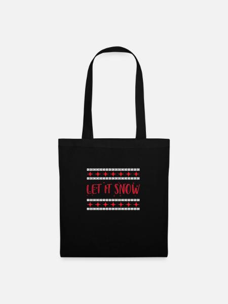 Let it Snow - Stoffbeutel - Schwarz