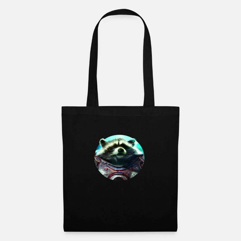 space raccoon - Stoffbeutel - Schwarz