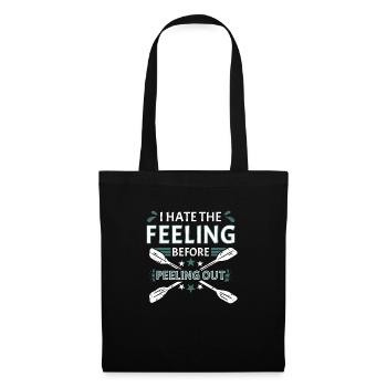 The Feeling Before Peeling Out Whitewater Kayaking - Stoffbeutel - Schwarz - Vorne