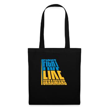 fight like ukrainians quote - Tote Bag - black - Front