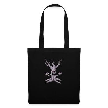 Arbre d’Halloween effrayant - Sac en tissu - noir - Devant
