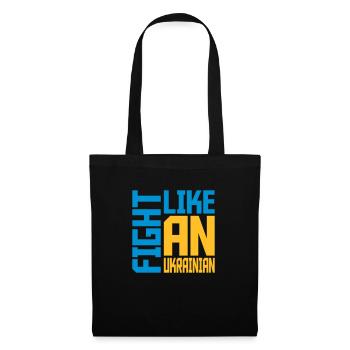 fight like ukrainians quote - Tote Bag - black - Front