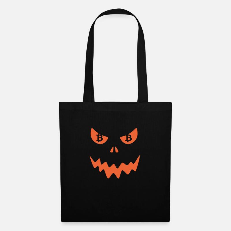 Bitcoin Halloween Pumpkin Scary - Stoffbeutel - Schwarz