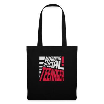 avertissement citation officielle d’adolescent - Sac en tissu - noir - Devant