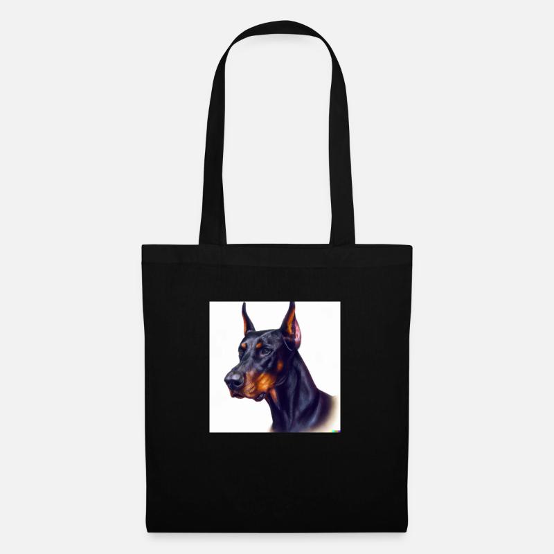 Dobermann - Stoffbeutel - Schwarz