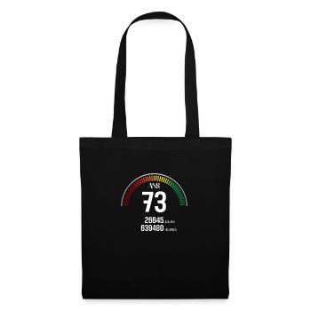 Anniversaire 73 ans Compteur - Sac en tissu - noir - Devant