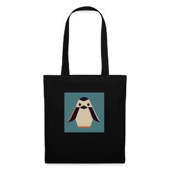 Verrückter Pinguin - Stoffbeutel - Schwarz - Vorne