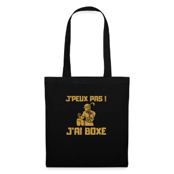 JPEUX PAS JAI BOXE THAI - Sac en tissu - noir - Devant