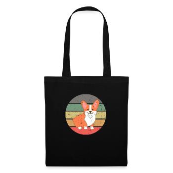 Amoureux des chiens Gallois Corgi Pembroke - Sac en tissu - noir - Devant