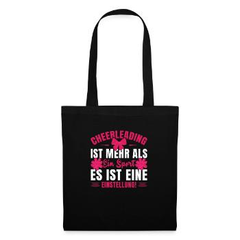 Cheerleader Cheerleading Mehr als ein Sport - Stoffbeutel - Schwarz - Vorne