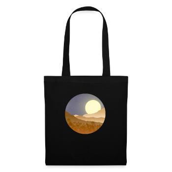 Lune dans le paysage nocturne - Sac en tissu - noir - Devant