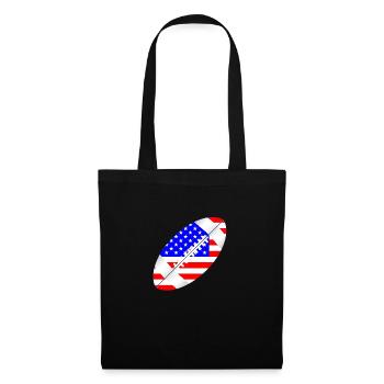 Drapeau de ballon de football américain - Sac en tissu - noir - Devant