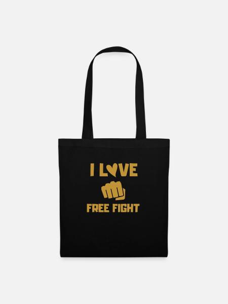FREE FIGHT GOLD - Sac en tissu - noir