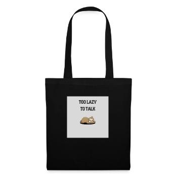 TROP PARESSEUX POUR PARLER - Sac en tissu - noir - Devant