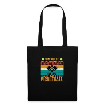 rester en dehors de la cuisine jouer au pickleball - Sac en tissu - noir - Devant