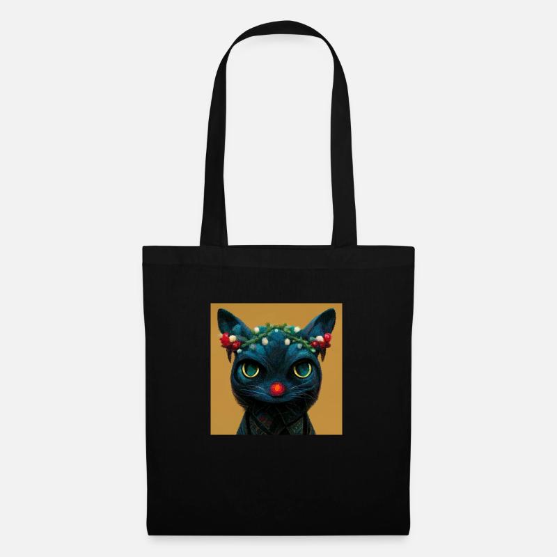 cat - Tote Bag - black