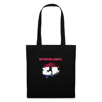 Pays-Bas Football 2022 supporter Netherlands foot - Sac en tissu - noir - Devant