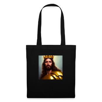 Jesus Christus, König der Könige. Digitale Malerei - Stoffbeutel - Schwarz - Vorne