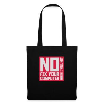 not fix your computer - Stoffbeutel - Schwarz - Vorne