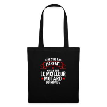 pas parfait mais le meilleur motard du monde - Sac en tissu - noir - Devant