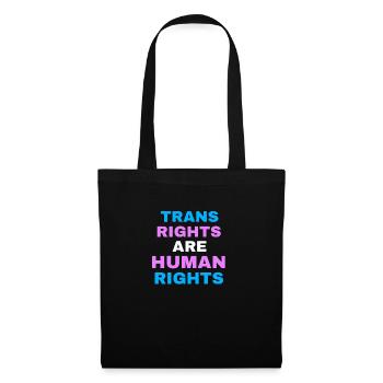 Trans rights are human rights - Stoffbeutel - Schwarz - Vorne