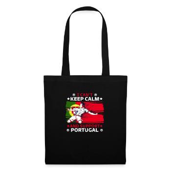 rester calme et soutenir le Portugal - Sac en tissu - noir - Devant