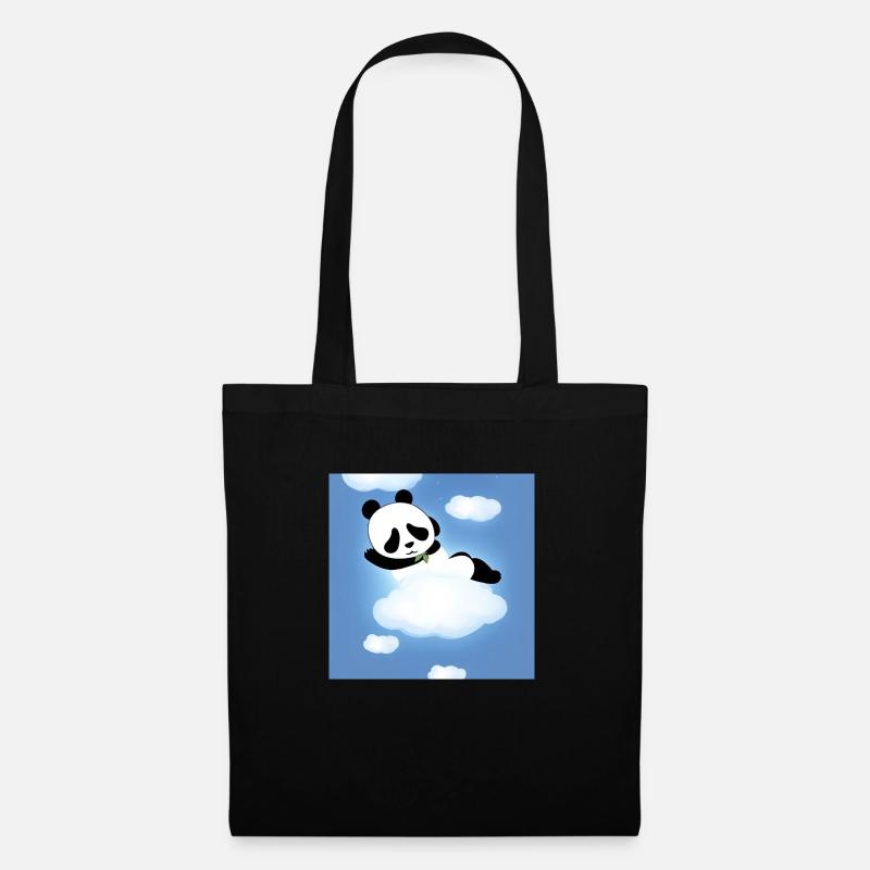 Panda sleeps on a cloud - Tote Bag - black