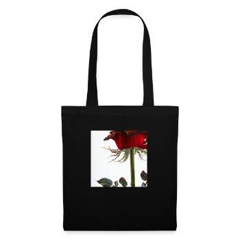 Liebes Rosen t-shirt - Stoffbeutel - Schwarz - Vorne