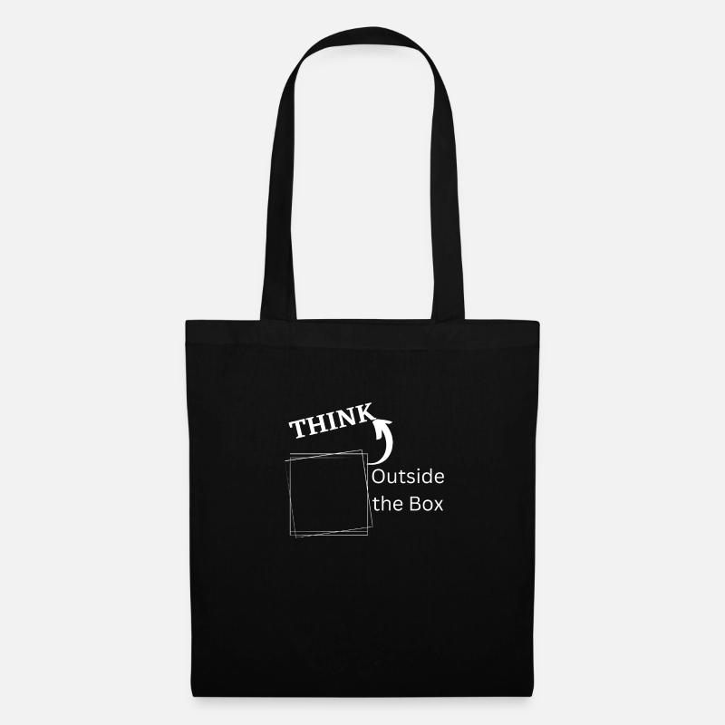 Think outside the Box - Stoffbeutel - Schwarz