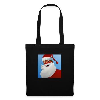 Weihnachtsmann - Stoffbeutel - Schwarz - Vorne