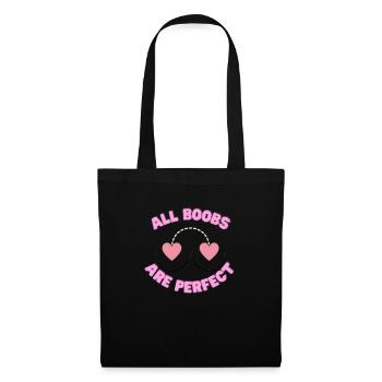 All Boobs are perfect - Stoffbeutel - Schwarz - Vorne