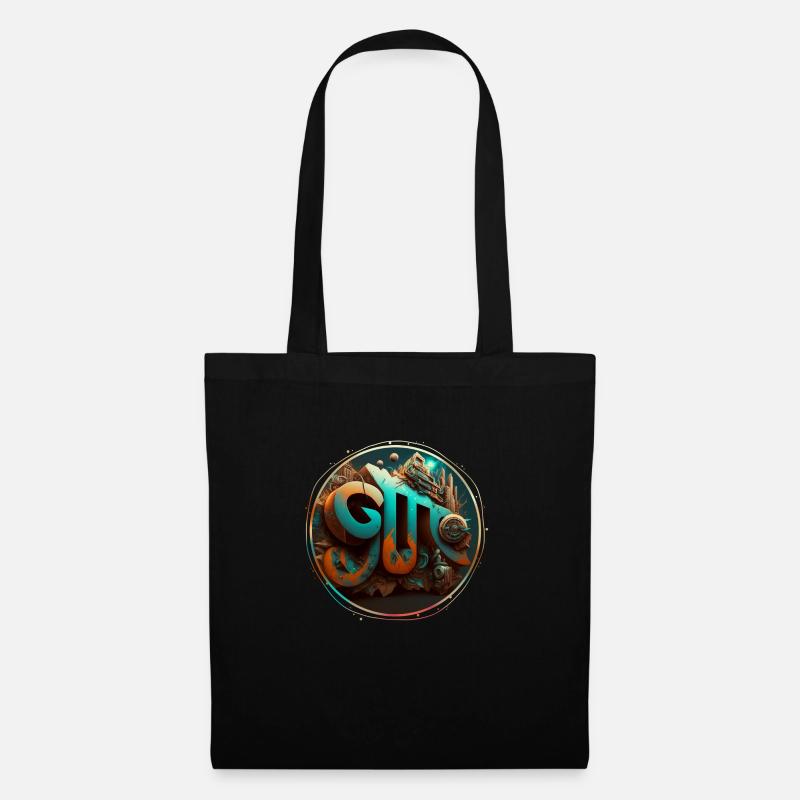 "Sci-fi" Graffiti Theme 3 - Stoffbeutel - Schwarz