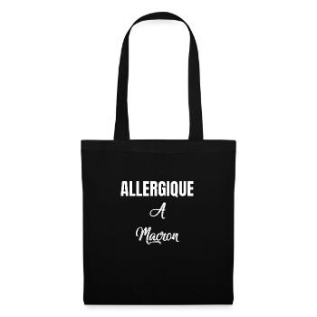 Allergique à Macron - Sac en tissu - noir - Devant